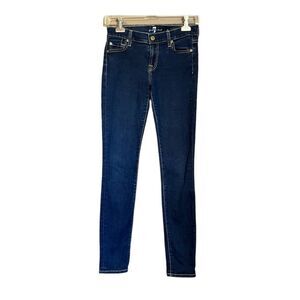 7 for all mankind dark wash skinny jeans